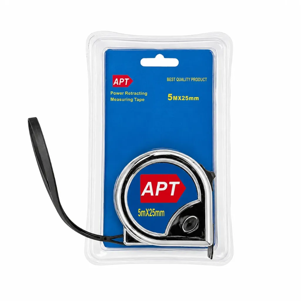Measuring Tape 5m x 25mm Chrome APT