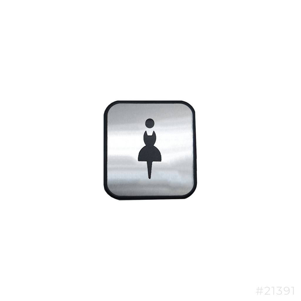 Signage Metal Finish 100x95mm Women's Toilet 