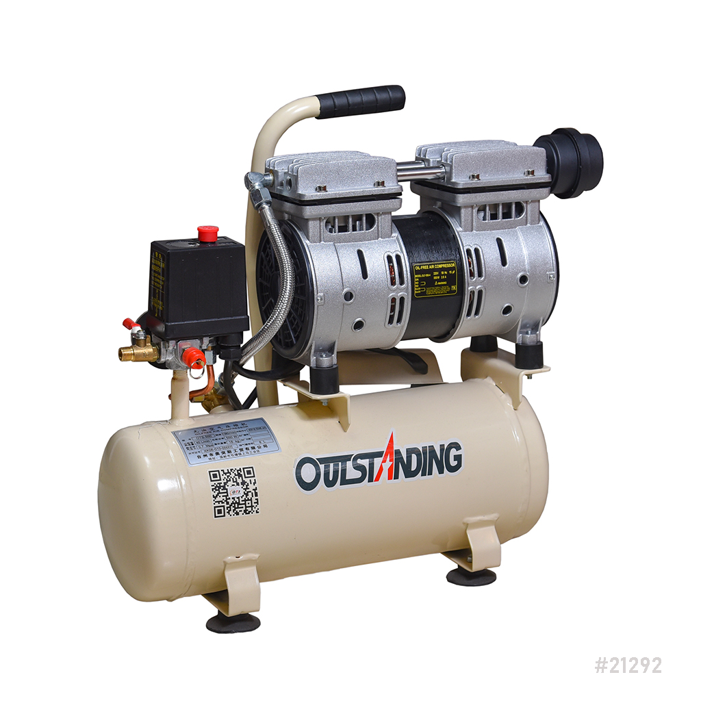 [21292] Air Compressor Silent Oil Free Outstanding OTS-550 8L Single Head 1Hp