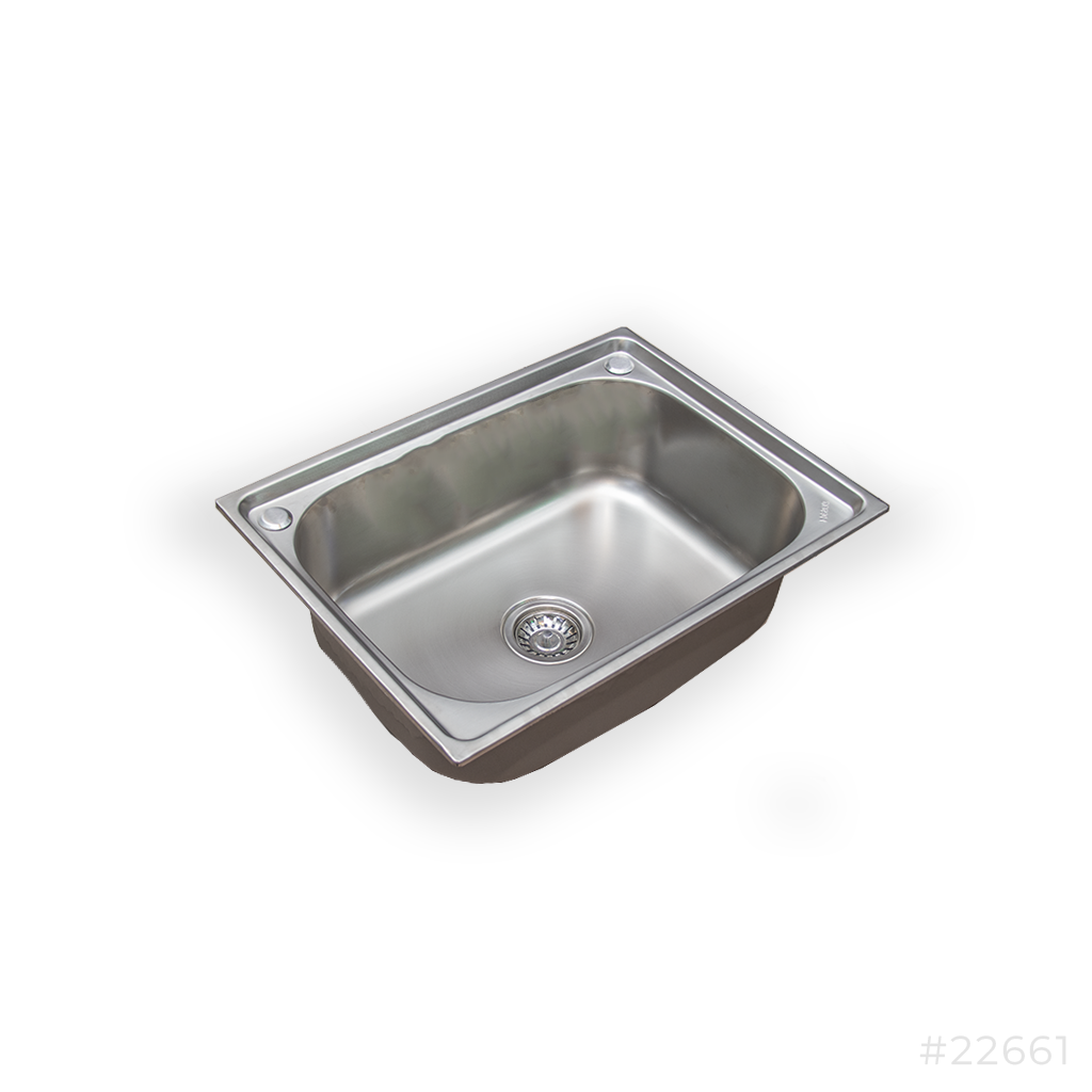 Single Bowl Kitchen Sink 304SS 60*45cm with Basket Strainer