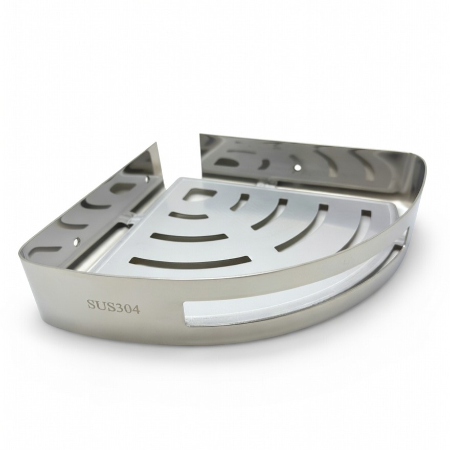 [23381] Bathroom Corner Shelf 304SS 1-Tier 220x290mm 1301