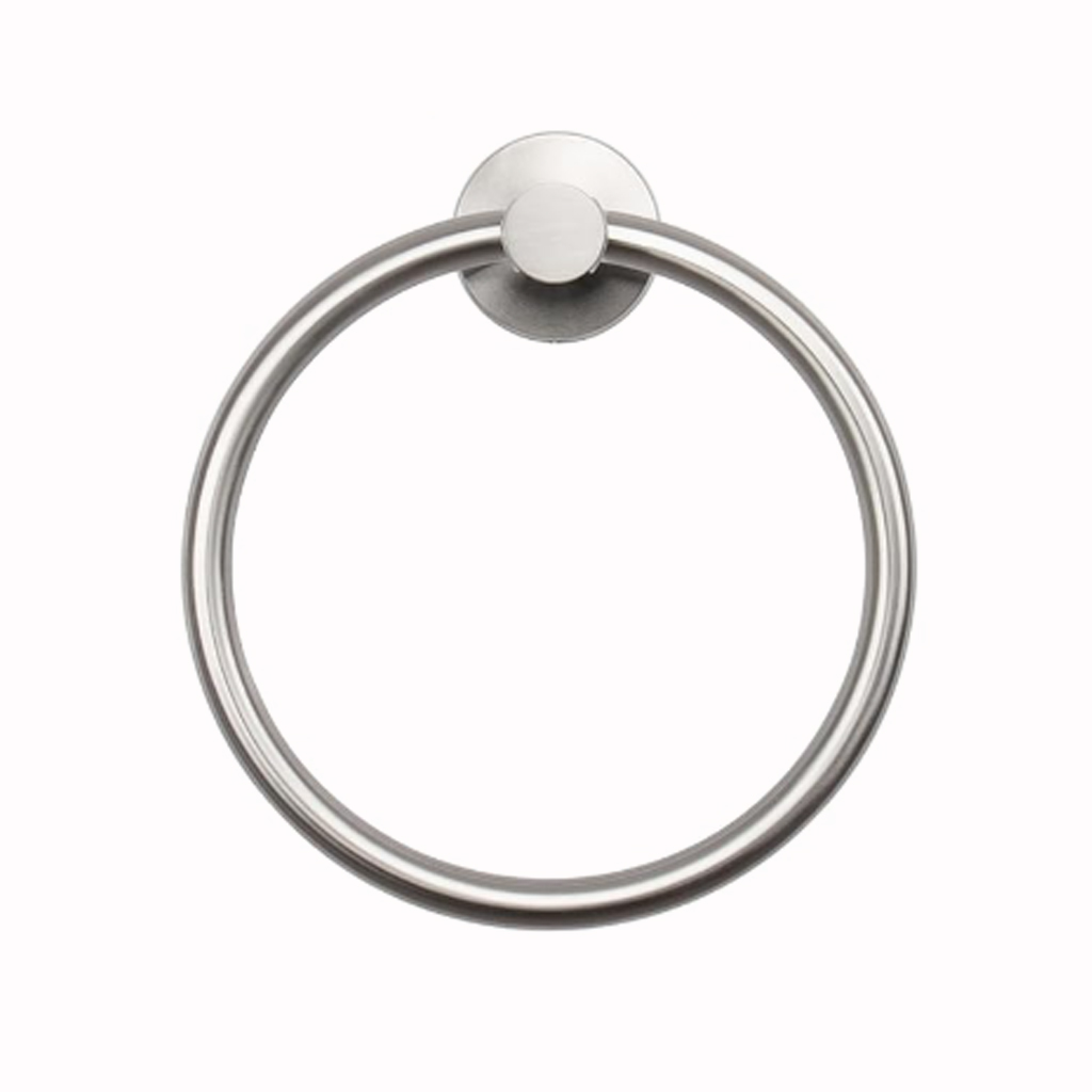 [24082] SS Towel Ring 16cm Mat Silver