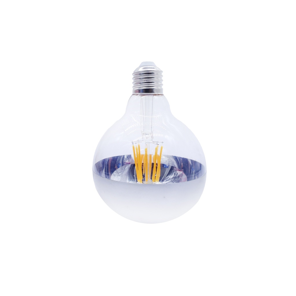 [24755] Led Bulb 8w Warm White Half Silver