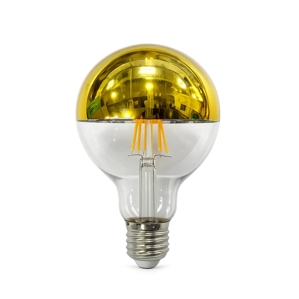 Led Bulb 6W Warm White Half Gold