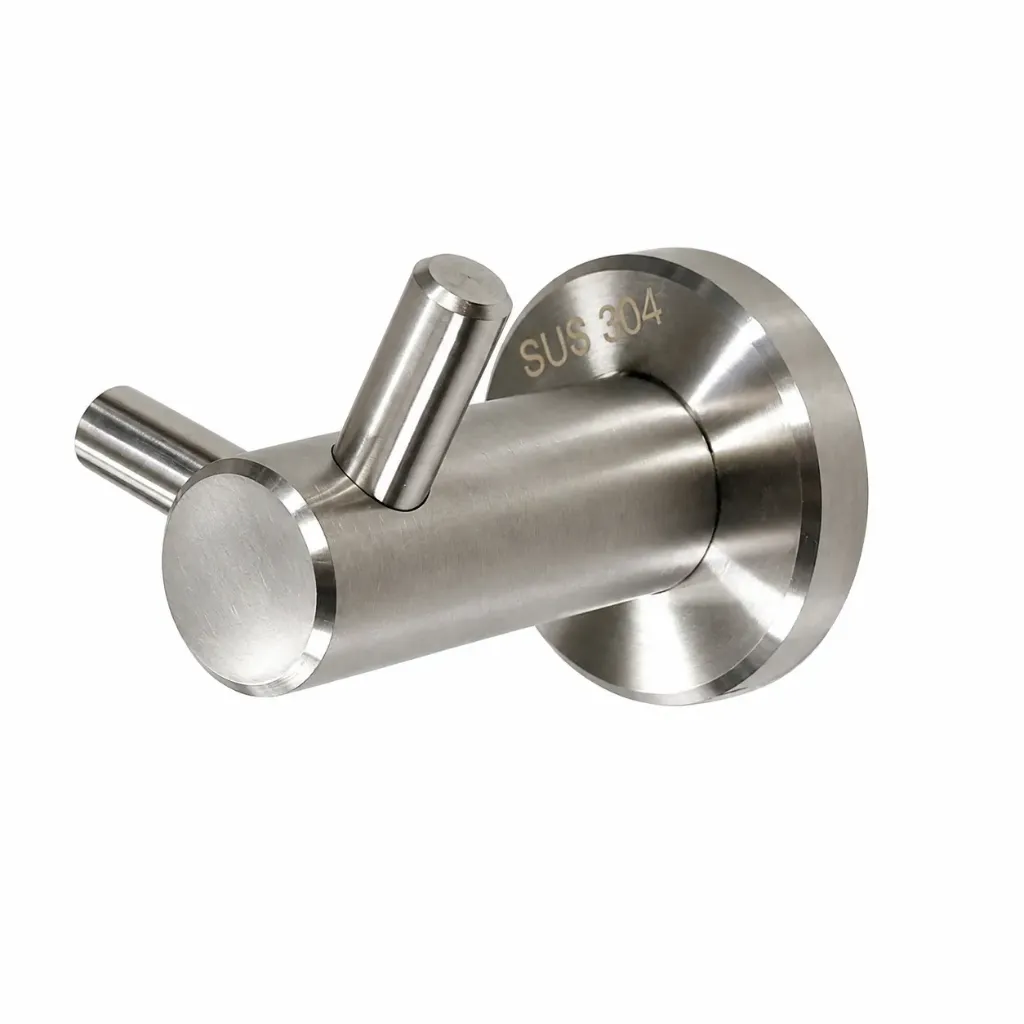 Cloth Hook Rack SS Wall Mount 2-Hook