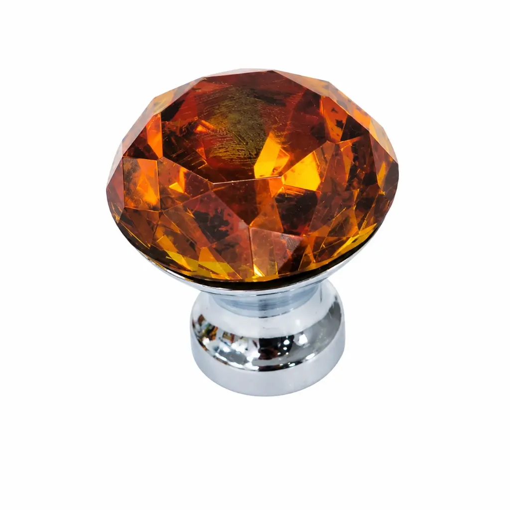 Cabinet Knob Acrylic 30mm Brown