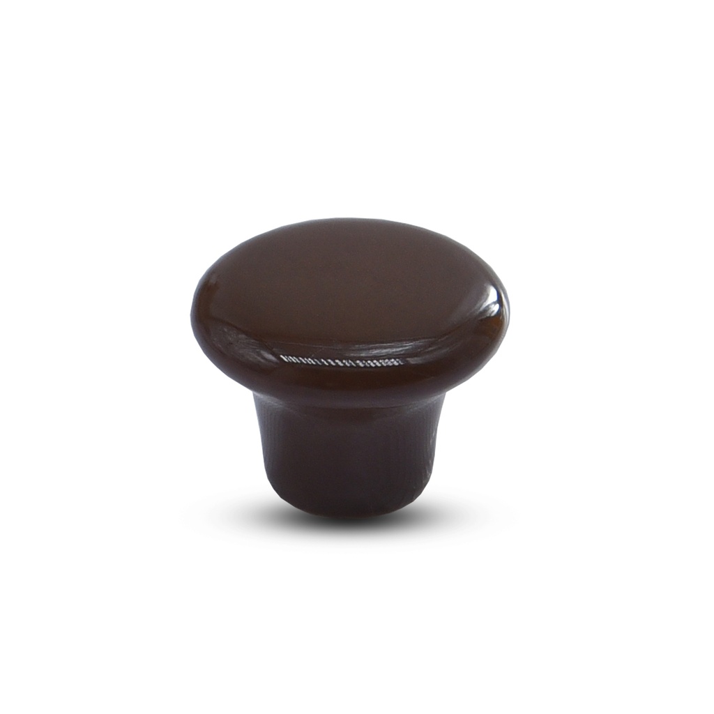 Ceramic Knob Brown 25mm Plain