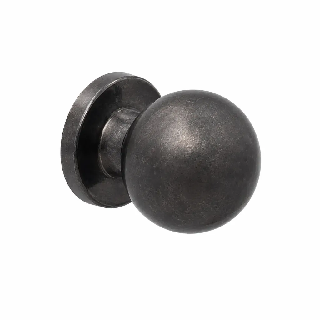 [25126] Cabinet Knob 18mm Round Black 914