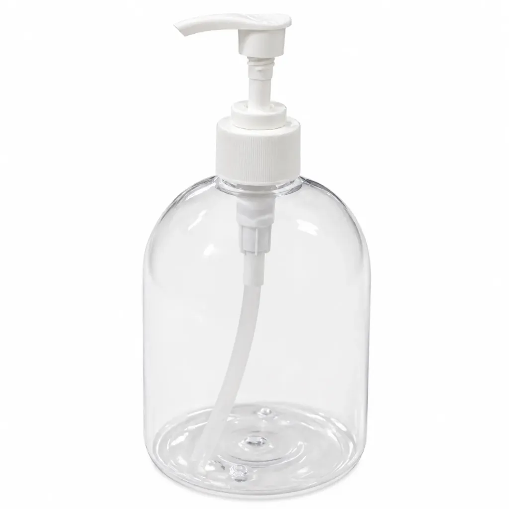 PVC Bottle with Pump Transparent Clear 500ml