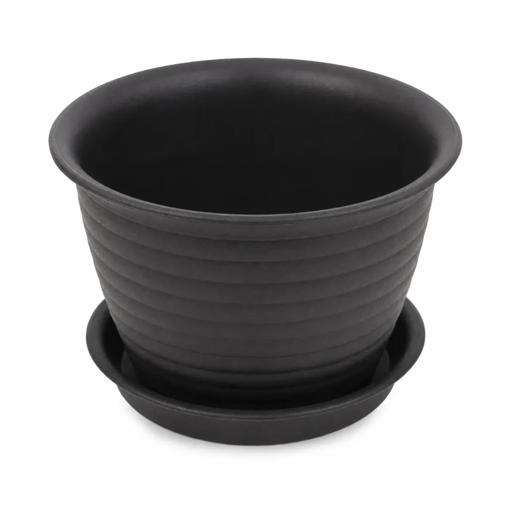 Plastic Flower Pot Grey 155