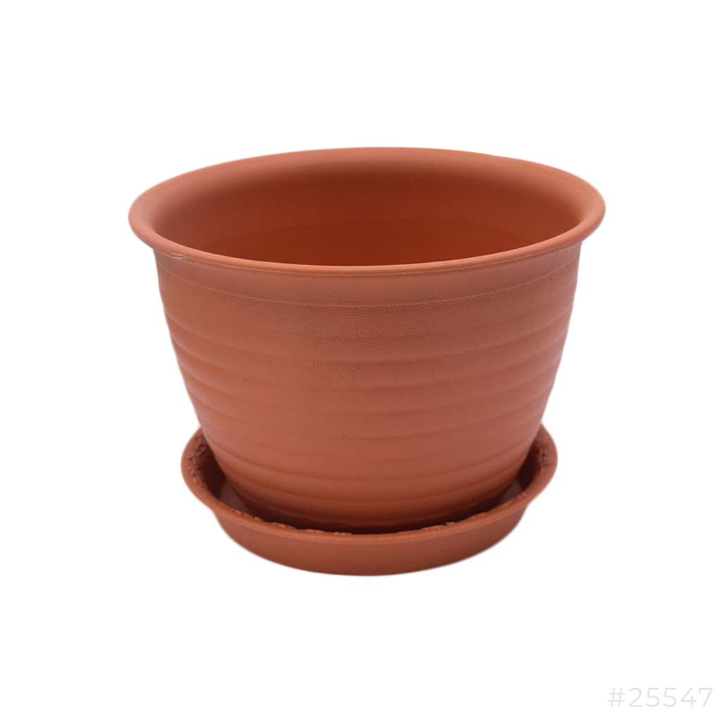 Plastic Flower Pot Cream 155