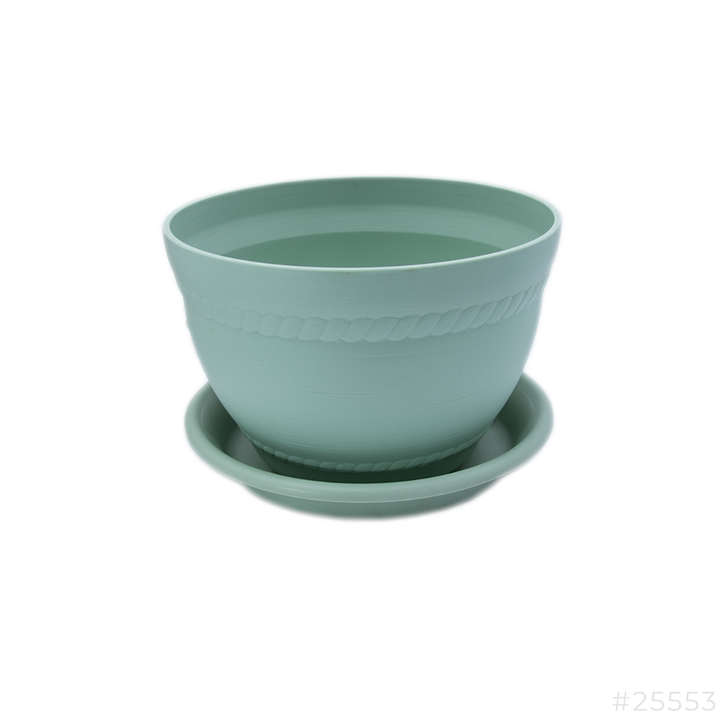 [25553] Plastic Flower Pot Green #8