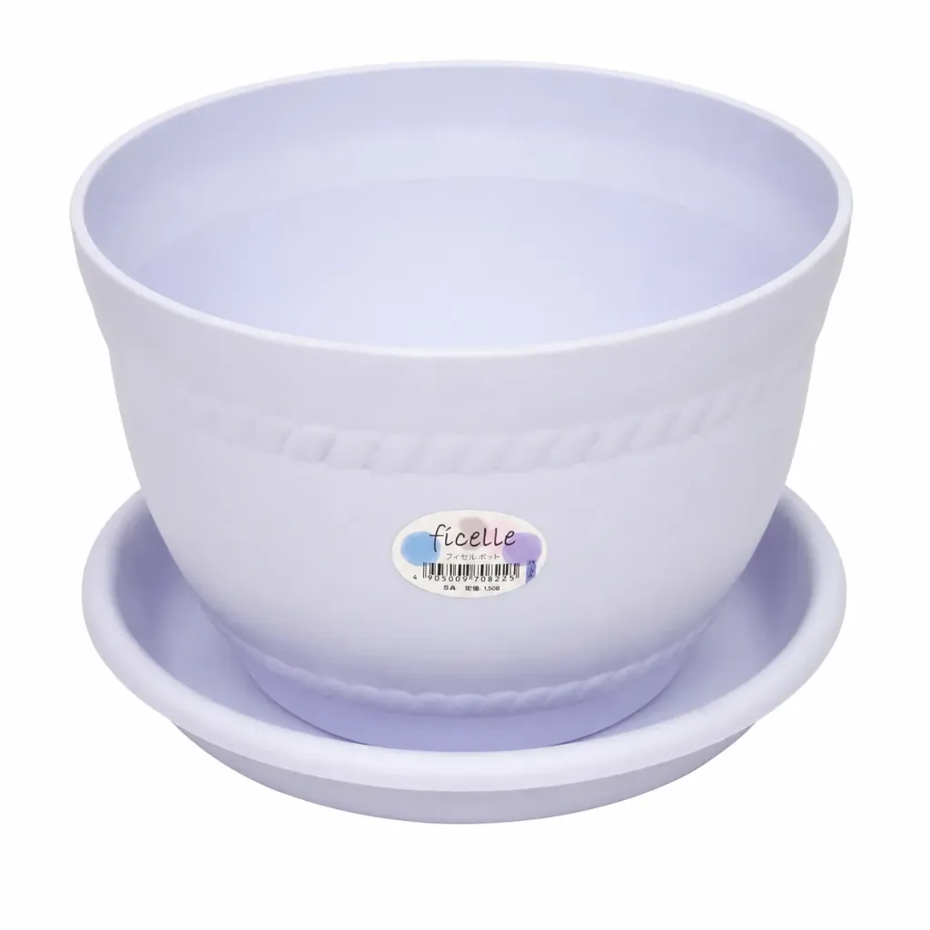 Plastic Flower Pot White #8