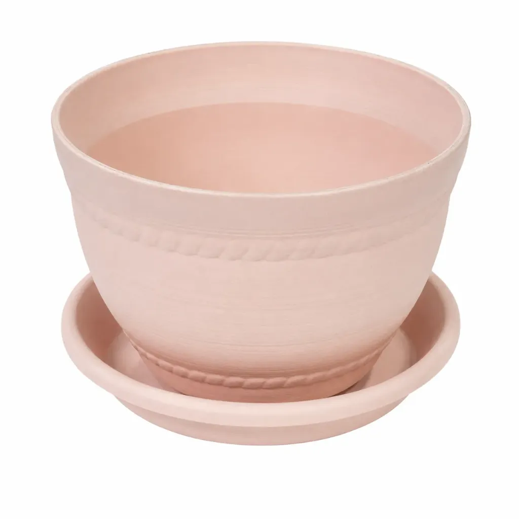 Plastic Flower Pot Pink #6