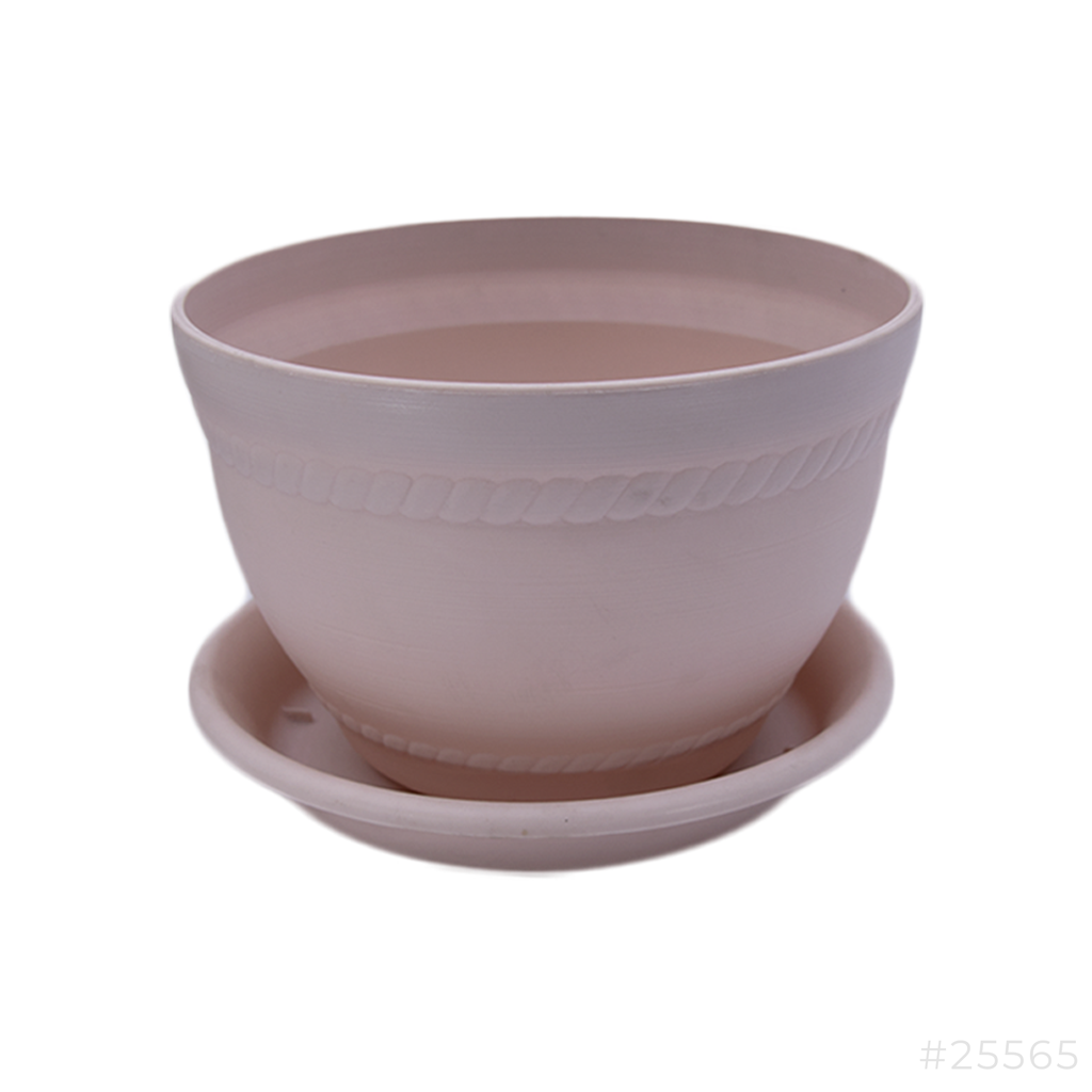 [25565] Plastic Flower Pot Pink #8