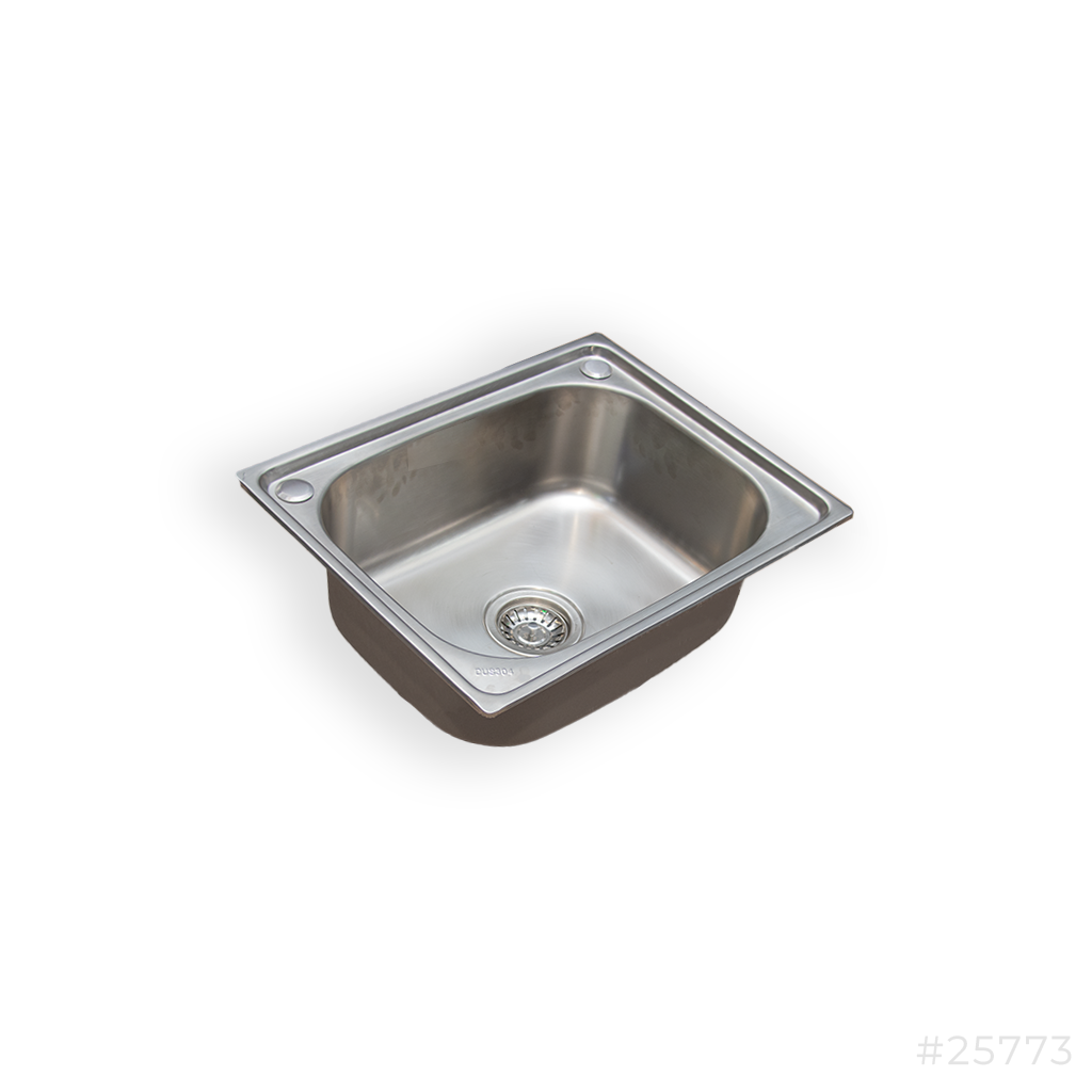 Single Bowl Kitchen Sink 304SS 50x40cm with Basket Strainer