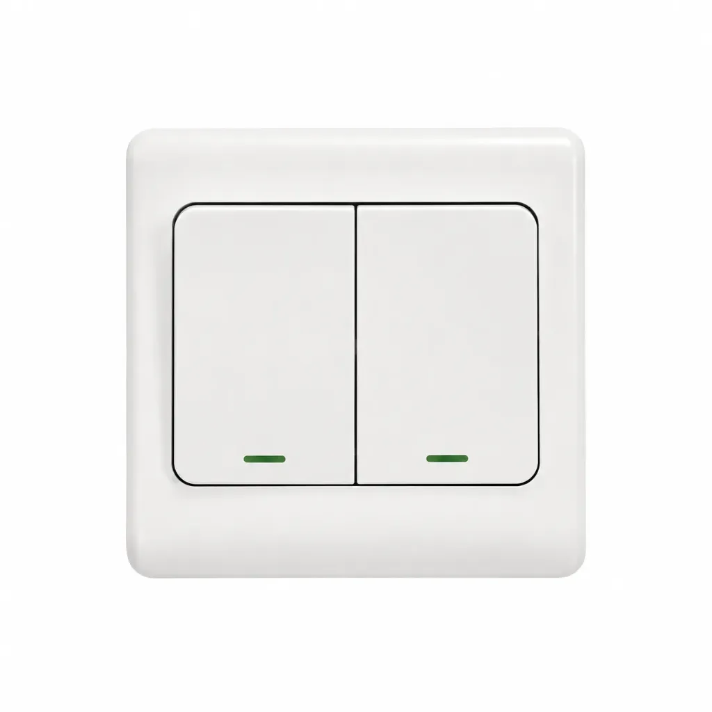 Plate Switch 2Gang 1Way W/O Screw CHN