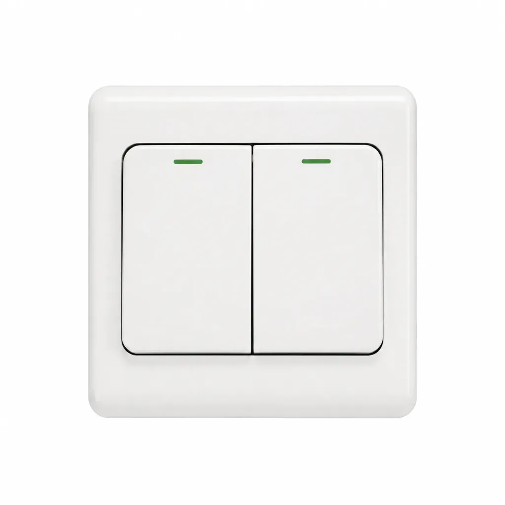 Plate Switch 2Gang 2Way W/O Screw CHN