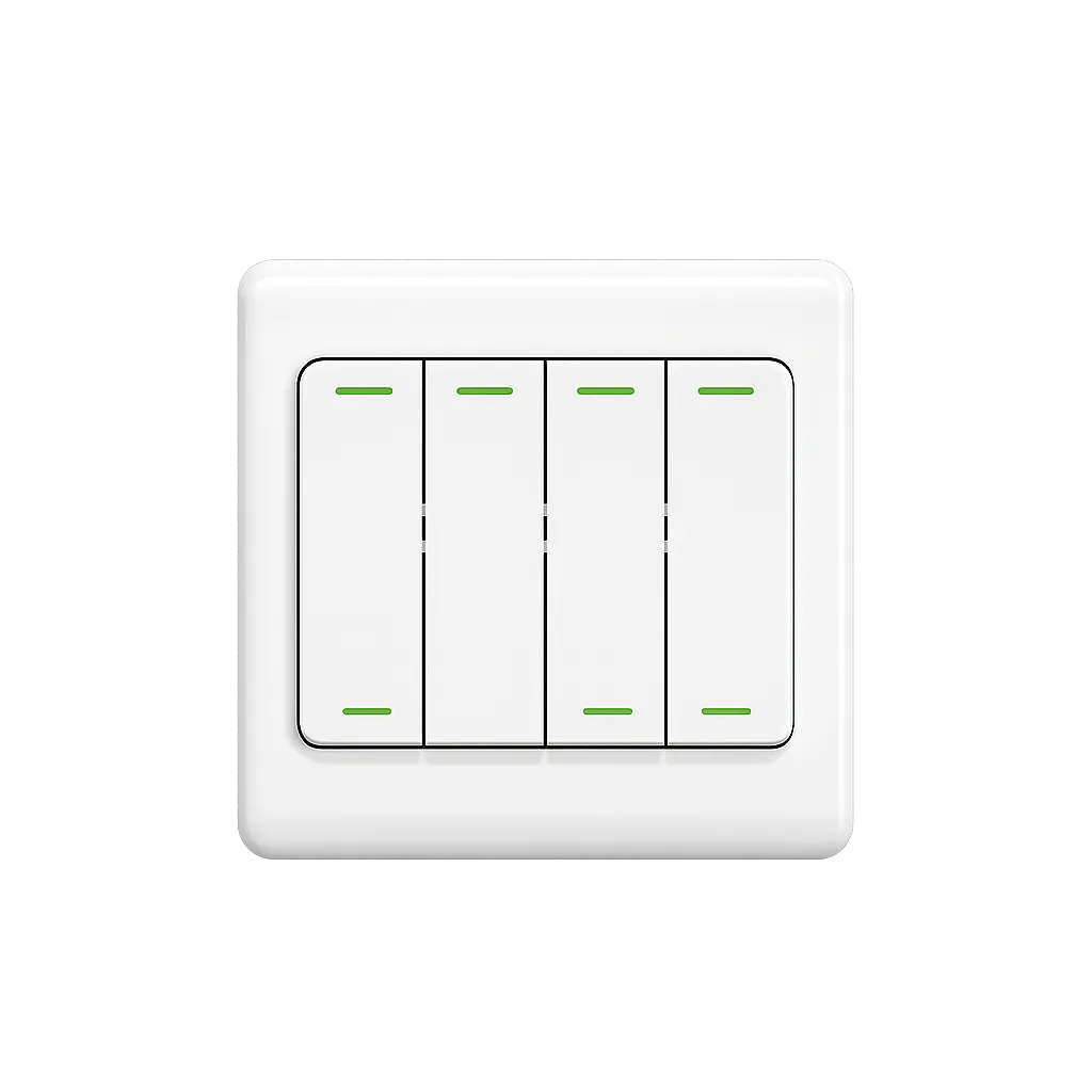 Plate Switch 4Gang 1Way W/O Screw CHN