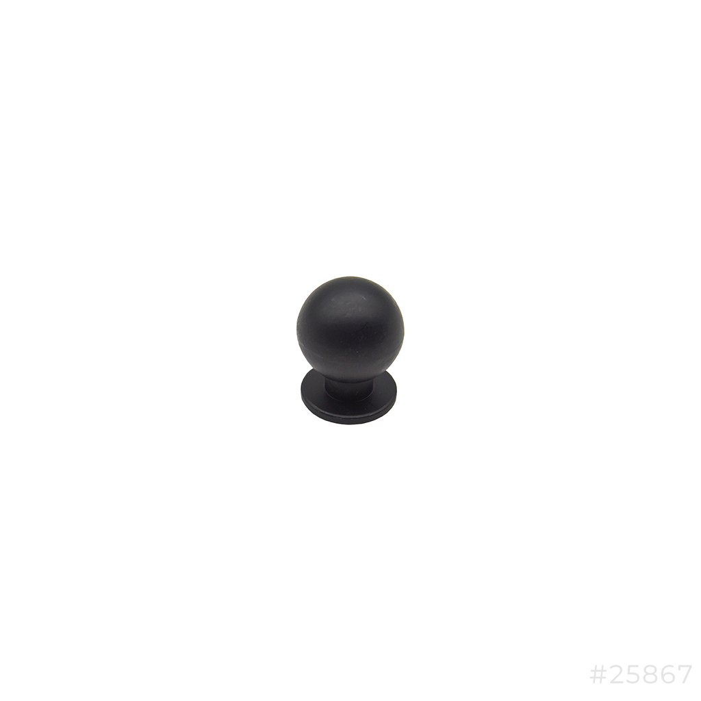 Cabinet Knobe Round Black 30mm