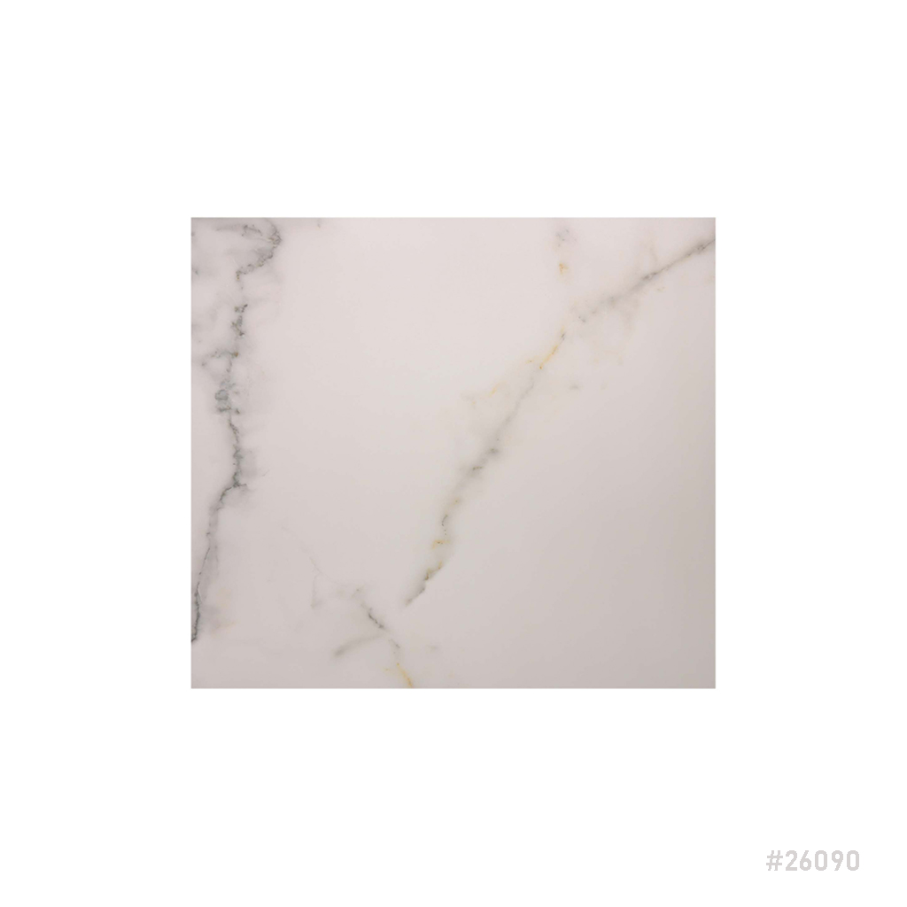 [26090] Floor Tile Glazed Vitrified 600x600mm Carrara White Gloss