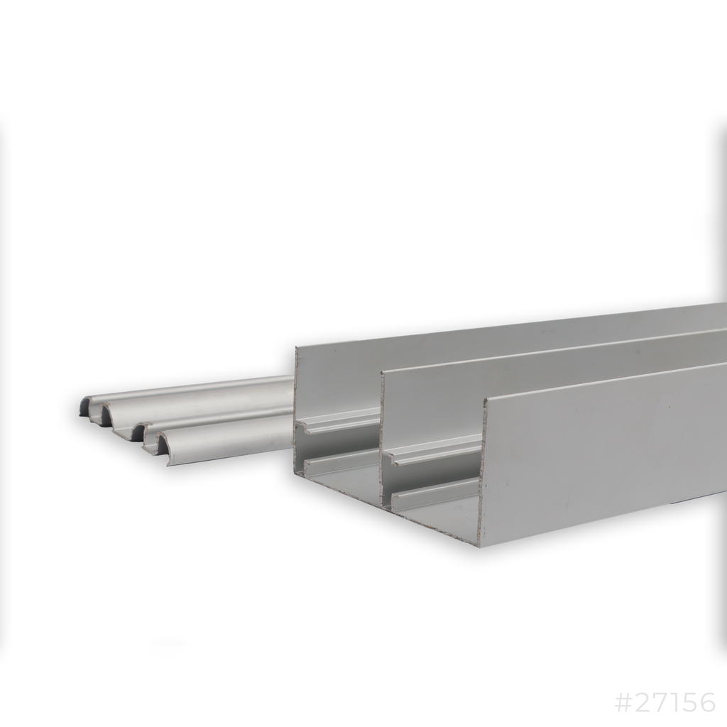 [27156] Aluminum Double Sliding Door Channel Set (Top & Bottom) Large 6m