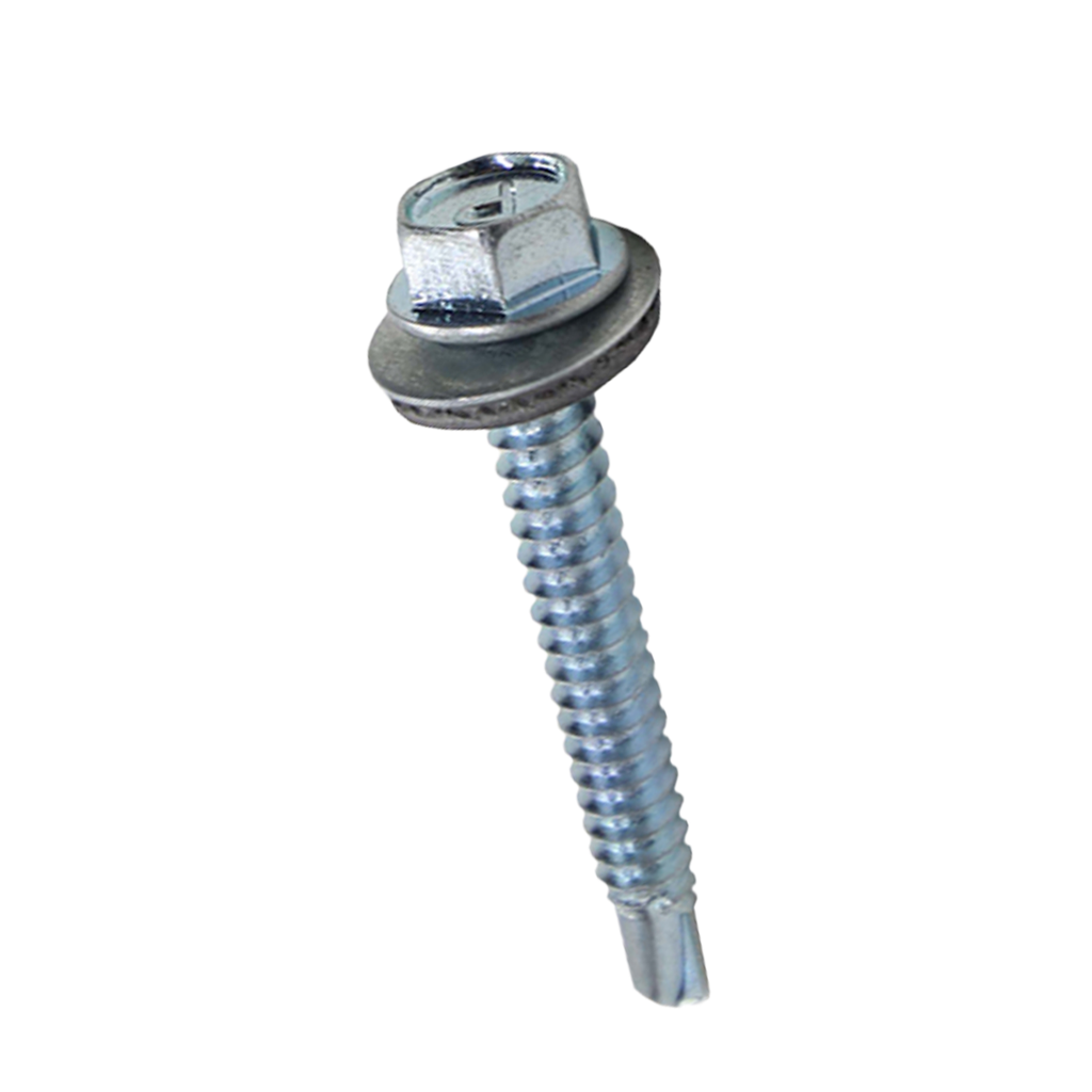Self-Drilling Screw Hex Washer Head (Metal) #12x2"
