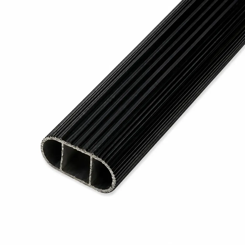 Aluminum Oval Pipe Black