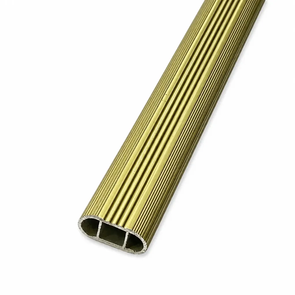 Oval Tube Pipe 2.5cm x 1.5mm Dark Brown