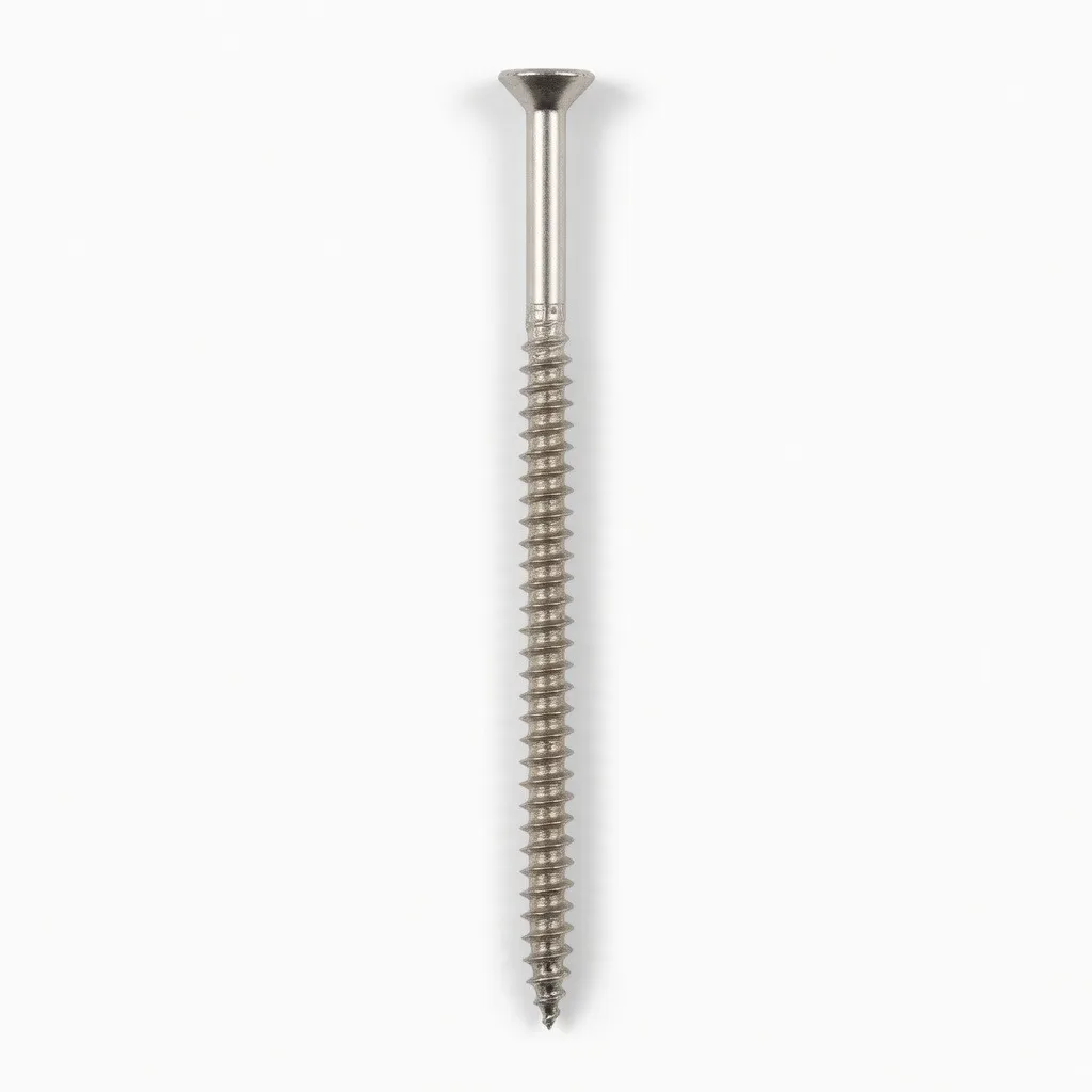 Self Tapping Screw SS Half Thread CSK #8 x 4"