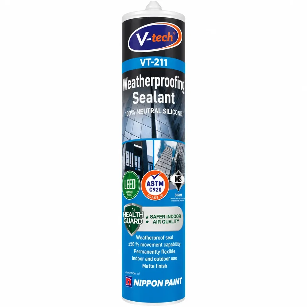 [4719] V-tech Weather Proofing Sealant 300ml VT-211 Matte Black