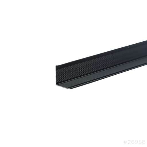 [26958] Aluminum L-Channel 18x18x0.8mm x 280cm Matt Black
