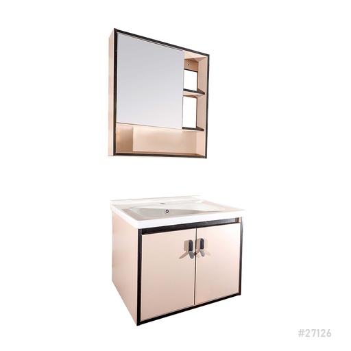 [27126] Basin Cabinet with Mirror Cabinet 816B-60cm B:600x465mm M:600x650mm [2Box]