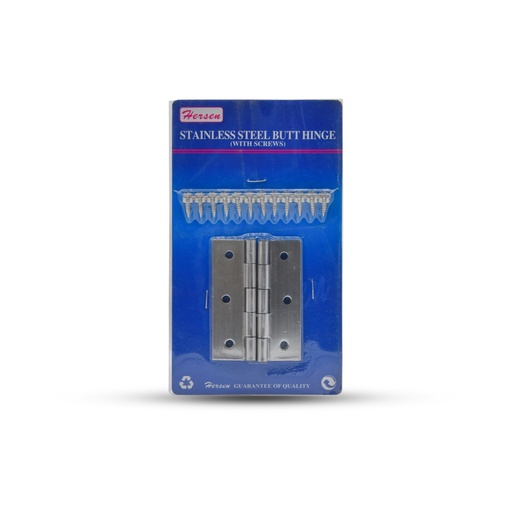[20146] SS Butt Hinges Blister Hersen 3"