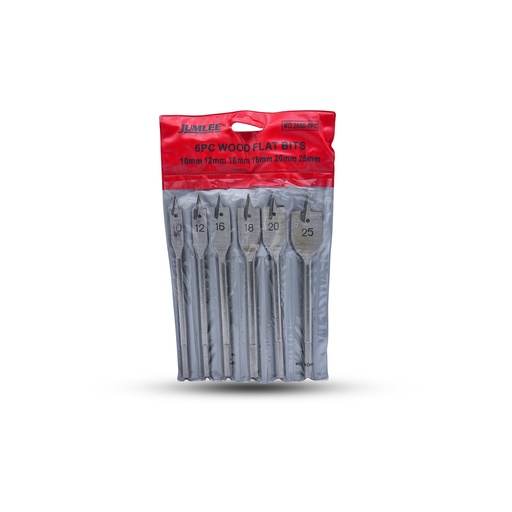 [25661] Flat Bit Set Wood 10,12,16,18,20,25mm 2655 Jumlee