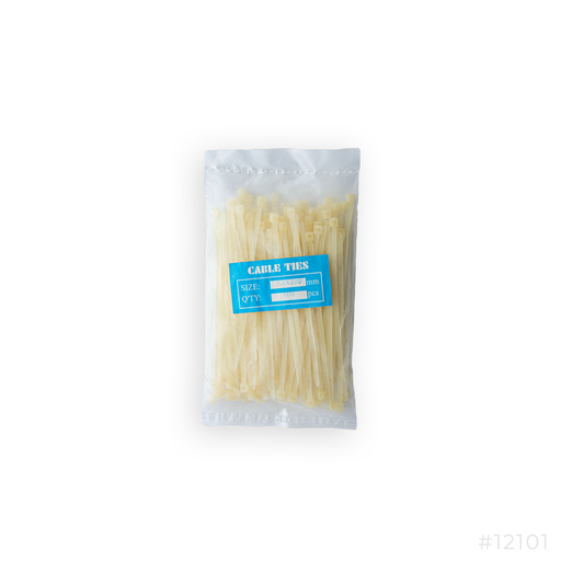 [12101] Cable Tie 100's Pkt 2.5mm White