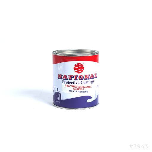 [3943] National Synthetic Enamel Gloss Paint 0.9Ltr 365 Clementin