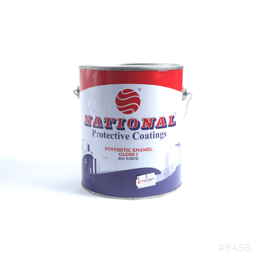 [9456] National Synthetic Enamel Gloss Paint 3.6Ltr Gloss 1 800 White