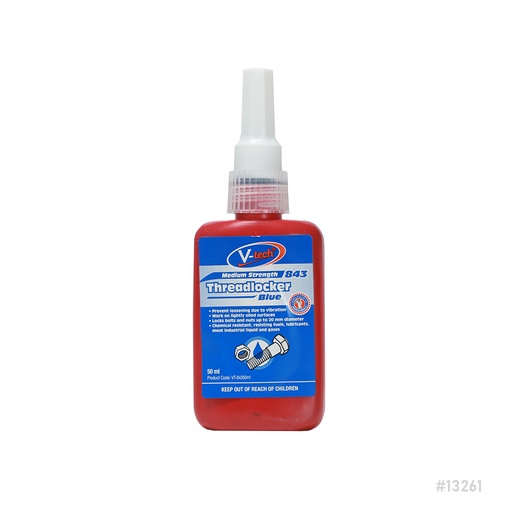 [13261] V-tech Threadlocker Medium Strength – Blue 50ml VT-84350