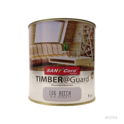 [13755] Sancora® TIMBER@Guard Polyurethane Wood Stain Varnish 1 Litre 106