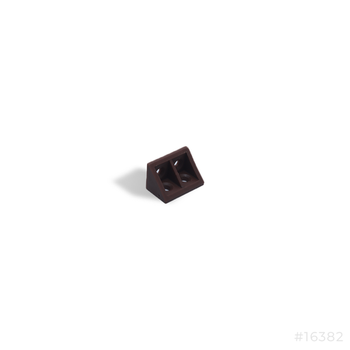 [16382] Pvc Corner Bracket Brown W/O Cap
