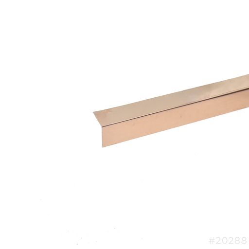 [20288] SS Channel Mirror Polished L Section 25x25x2490mm Rose Gold