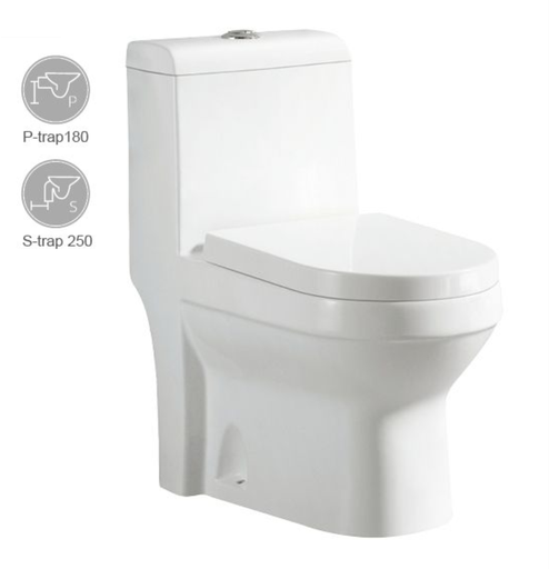 [21156] Water Closet One Piece S-Trap 250mm 710x380x780mm JA0242