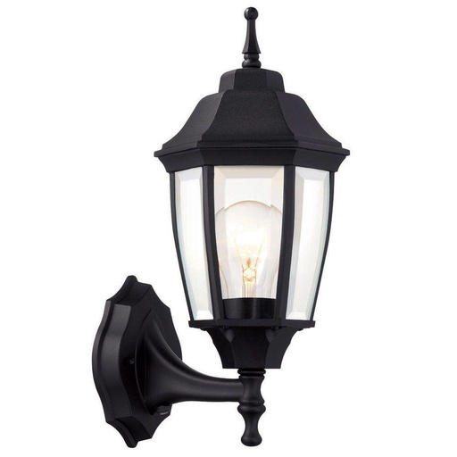 [22457] Outdoor Wall Street Light E27 Clear and Black A2-2