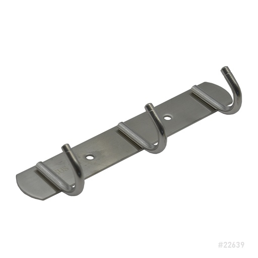 [22639] Cloth Hook Rack 304SS Wall Mount 3-Hook A-03012-2.0×3