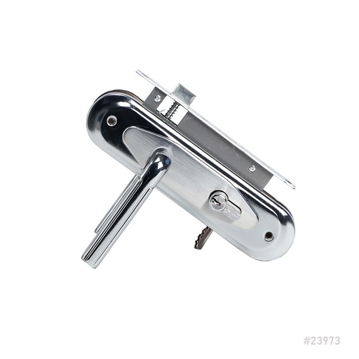 [23973] Door Handle with Lock Set Small JM2016M BN/NP Leon