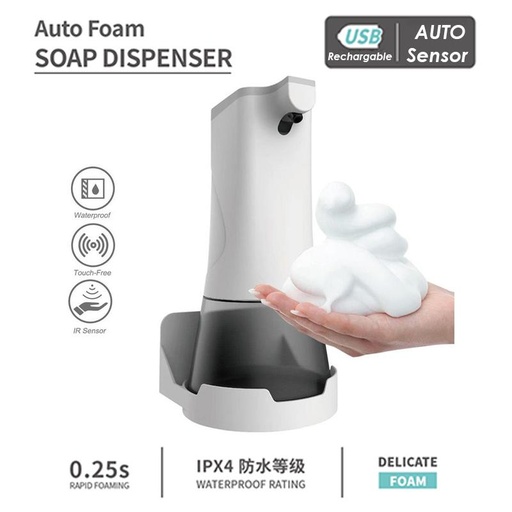 [25399] Soap Dispenser Automatic Foam with Rechargeable 350ml IPX4