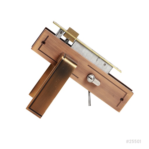 [25501] Door Handle with Lock Set Small MAB 8076-58 Wendy