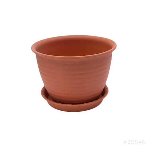 [25546] Plastic Flower Pot Cream 125