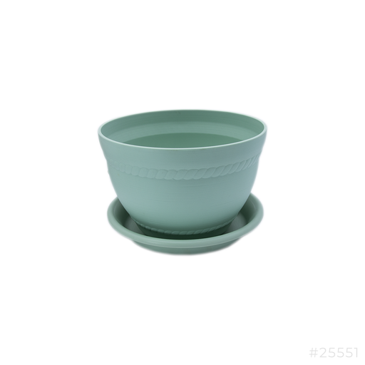 [25551] Plastic Flower Pot Green #6